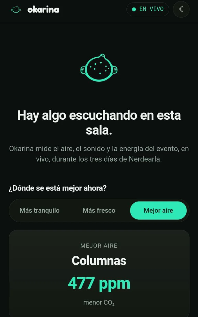 El sitio en vivo, consultado desde el navegador